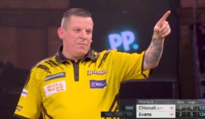 Read more about the article Watch embarrassing moment darts star miscounts and wrongly celebrates before crashing out in second round