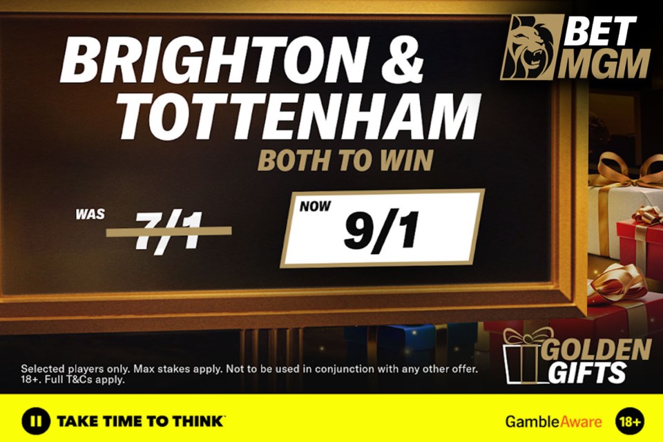 You are currently viewing Premier League odds boost: Get 9/1 on Brighton and Tottenham to win with BetMGM