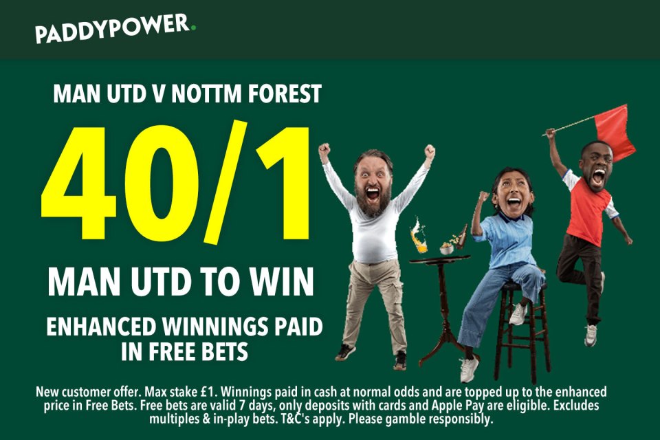 You are currently viewing Manchester United v Nottingham Forest betting offer: Get 40/1 on Untied to win with Paddy Power