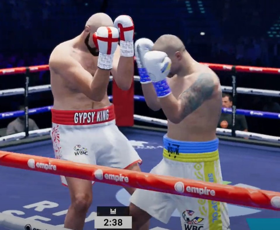 You are currently viewing Oleksandr Usyk vs Tyson Fury simulation ends in brutal KO as heavyweight splattered into ropes after five knockdowns