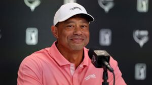 Read more about the article Tiger Woods says he’s ‘got a long way to go’ before being ready to return to competitive golf