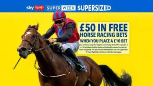 Read more about the article Horse racing offer: Bet £10 get £50 in free bets on Sky Bet