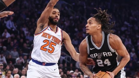 You are currently viewing Mikal Bridges’ 41 points elevates Knicks in 117-114 win over Spurs on Christmas Day