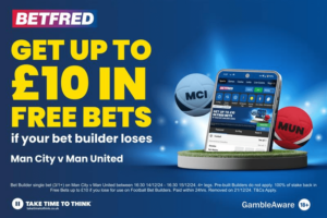 Read more about the article Man City v Man United offer: Get 100% stake back if your bet builder loses on Betfred