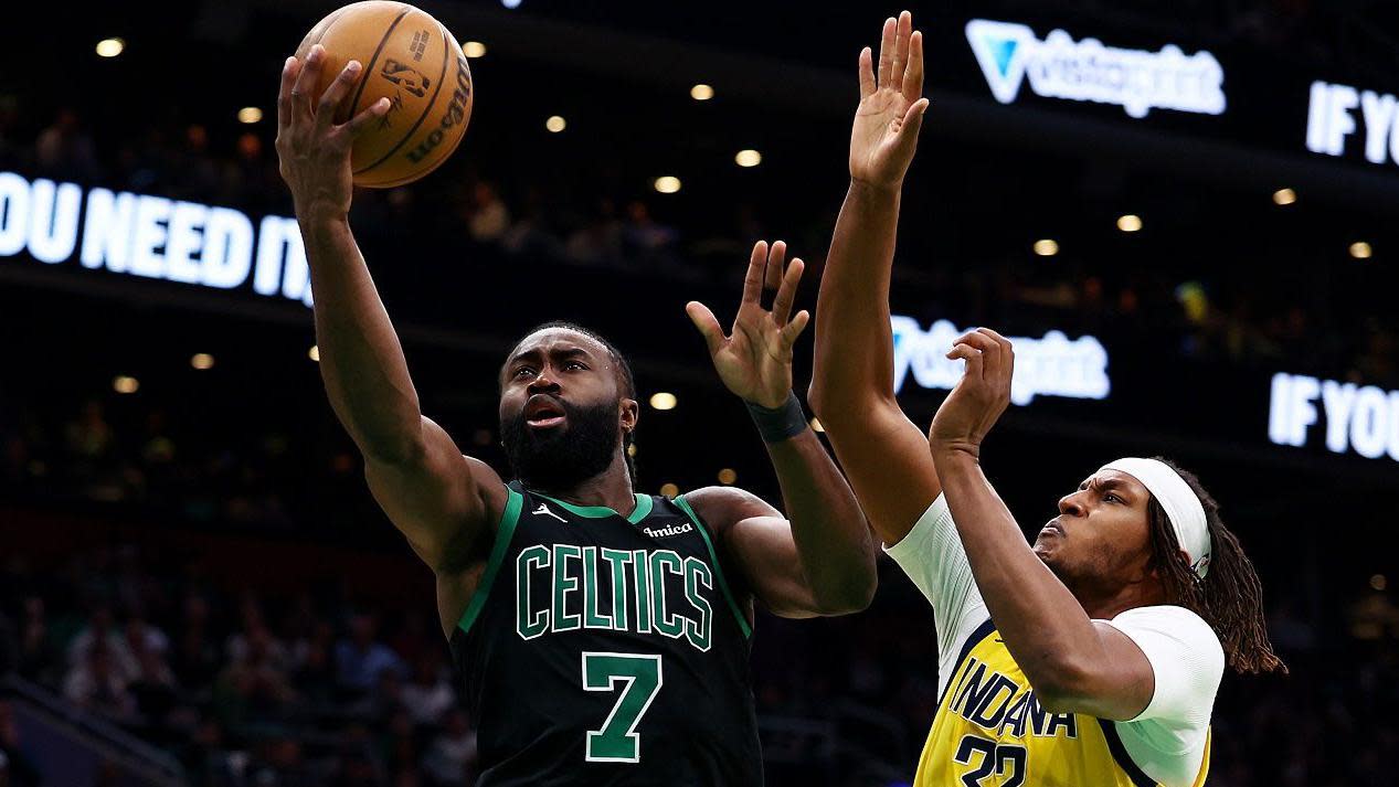 You are currently viewing Brown stars as Boston Celtics end losing run against Indiana