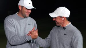 Read more about the article Scottie Scheffler, Rory McIlroy easily beat Bryson DeChambeau, Brooks Koepka in ‘Showdown’