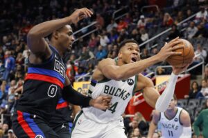 Read more about the article Bucks quiet early season concerns, storm into NBA Cup knockout round with dominant win over Pistons