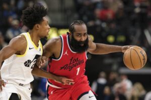 Read more about the article James Harden scores 41 as Clippers blow out Jazz amid optimism about Kawhi Leonard