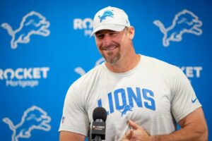 Read more about the article ‘Biggest balls in NFL’ – Dan Campbell erupts with passionate Lions’ locker room speech after gutsy 4th down call