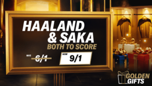 Read more about the article Get 9/1 on Haaland and Saka to score tonight with BetMGM’s Golden Gifts odds boost