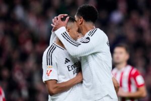 Read more about the article Carlo Ancelotti confuses Real Madrid fans with Jude Bellingham and Kylian Mbappe policy