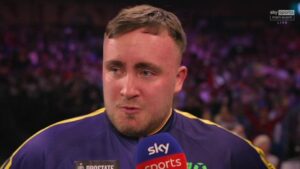 Read more about the article Luke Littler stops interview as he fights back tears after one of darts’ most outstanding sets in history