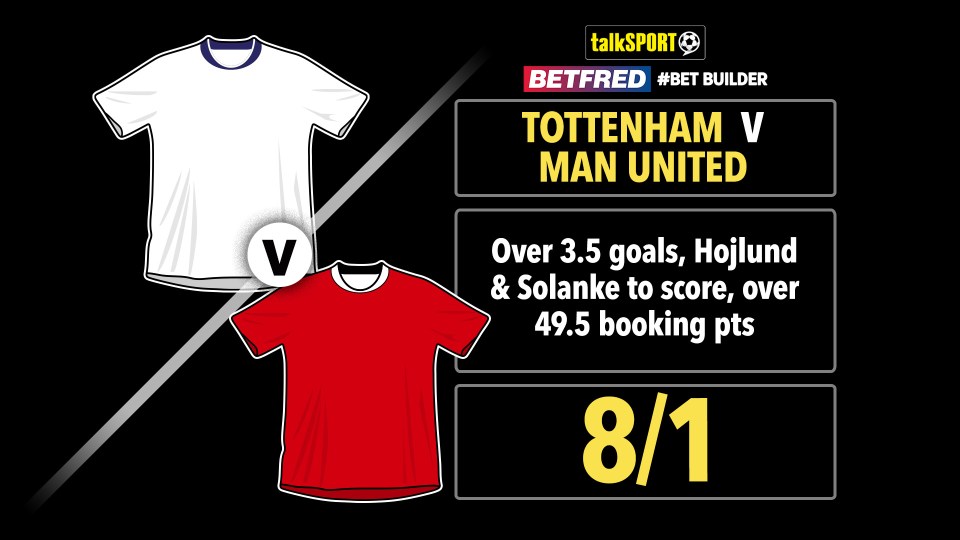 You are currently viewing Tottenham vs Man United 8/1 bet builder: Get talkSPORT’s tip on Betfred