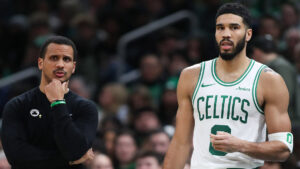 Read more about the article Mazzulla has awesome reaction to Brandon Jennings calling Tatum ‘soft’