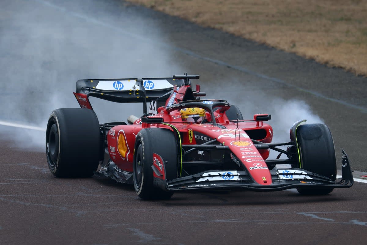 Read more about the article Lewis Hamilton crashes Ferrari in major setback during Barcelona test