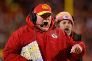 Read more about the article ‘Why is it you?’ – Rare footage shows young Andy Reid getting grilled on sideline for messing up play