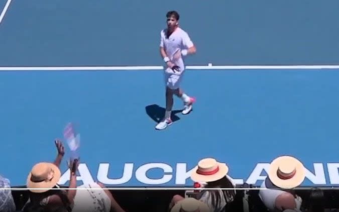 You are currently viewing Watch: Cameron Norrie hits woman in crowd with his racket at Auckland Open