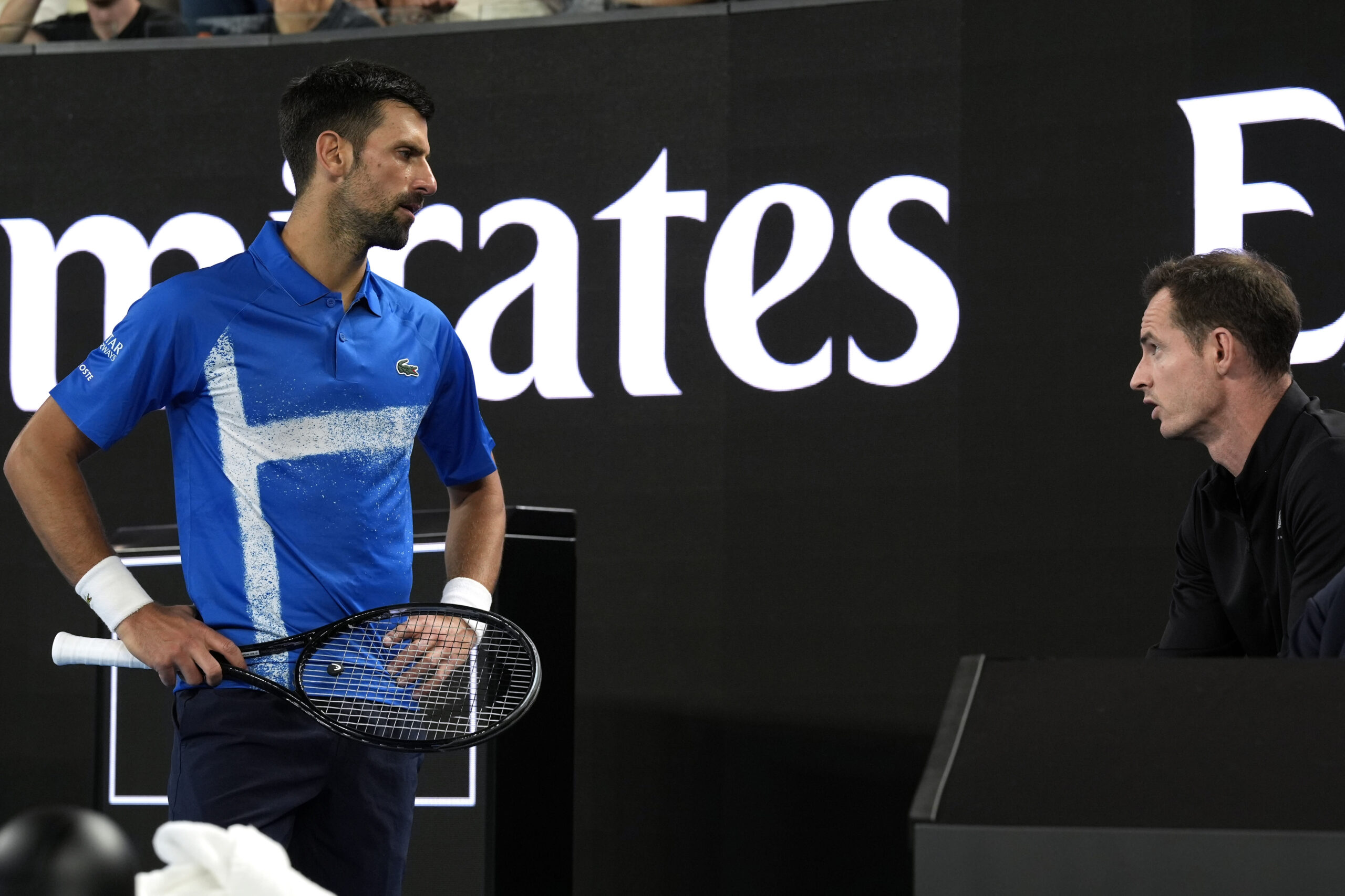 Read more about the article Novak Djokovic and Andy Murray chatted mid-match thanks to the new Australian Open coaches’ box