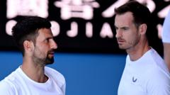 Read more about the article Djokovic trains with coach Murray for first time in Melbourne