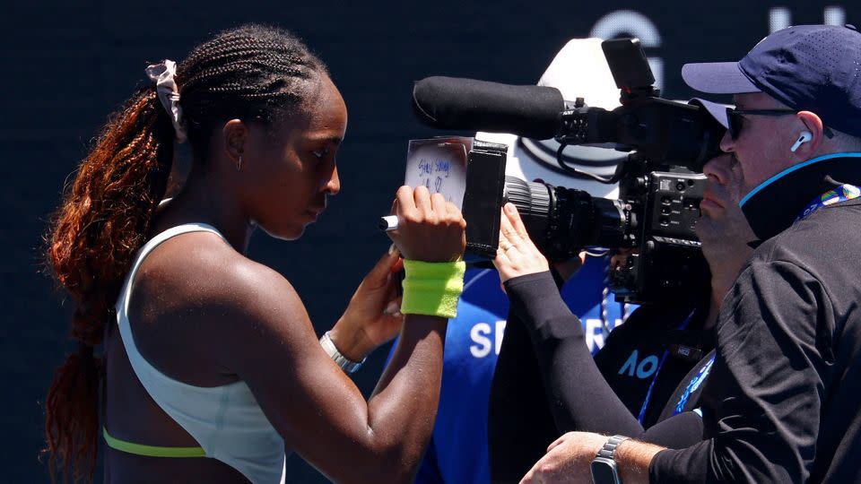 You are currently viewing Coco Gauff writes message of support for Los Angeles after winning in Australian Open first round