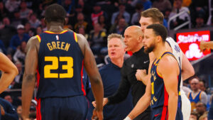 Read more about the article Steph drops great one-liner on fiery exchange between Kerr, Christie