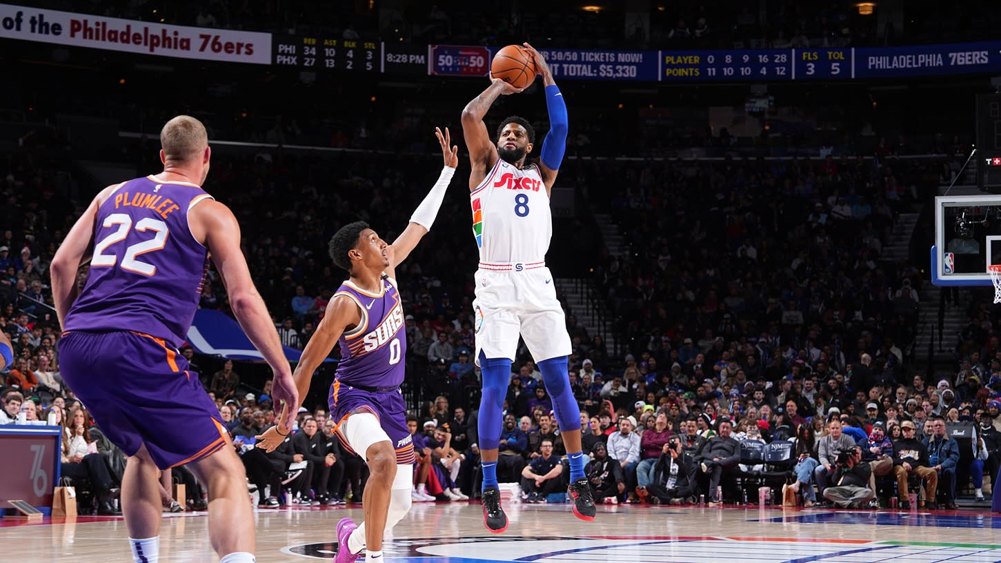 Read more about the article Seeking bounce-back win, Sixers rule George and Embiid out vs. NBA-worst Wizards