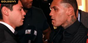 Read more about the article Conor Benn and Ryan Garcia nearly come to blows with security forced to intervene