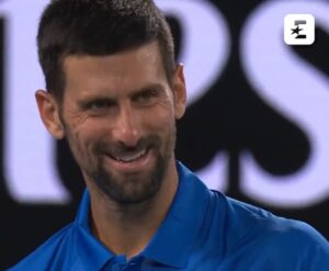 Read more about the article Novak Djokovic’s first round Australian Open win bizarrely interrupted