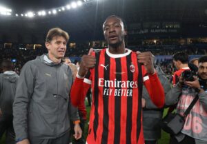 Read more about the article Dramatic Tammy Abraham goal sparks wild dressing room scenes as cigar-smoking Milan boss celebrates rare feat