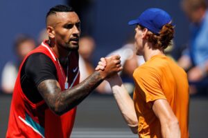 Read more about the article ‘Turn it into a riot’ – Nick Kyrgios’ plan for Jannik Sinner if pair play each other in Australian Open final