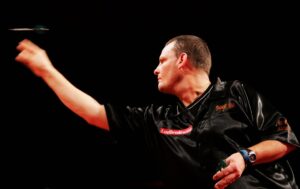 Read more about the article Darts star suspended from tournament after sending ‘chairs flying’ in furious outburst during PDC tour card bid