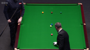 Read more about the article Snooker star has head in hands after missing out on £162k and even opponent shakes head