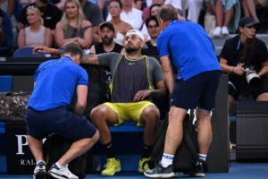 Read more about the article Nick Kyrgios knocked out of Australian Open by British No.3 in first Grand Slam appearance since 2022