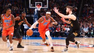 Read more about the article Shai Gilgeous-Alexander scores 40, Thunder get revenge crushing Cavaliers by 20