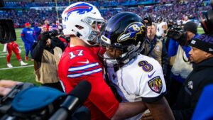 Read more about the article Buffalo Bills vs Baltimore Ravens commentary and kick-off time: Full details as Lamar Jackson meets Josh Allen in NFL Divisional Round