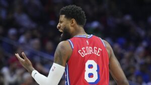 Read more about the article Paul George says he was ‘bored’ playing center, that 76ers need to play with more ‘desperation’