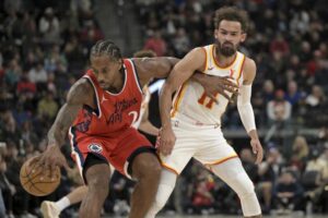 Read more about the article Kawhi Leonard scores 12 points in his return as Clippers dominate Hawks