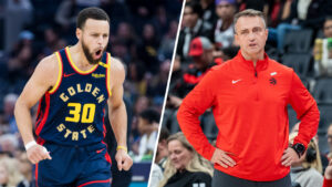 Read more about the article Raptors coach Rajaković jokingly vows to get drunk when Steph retires