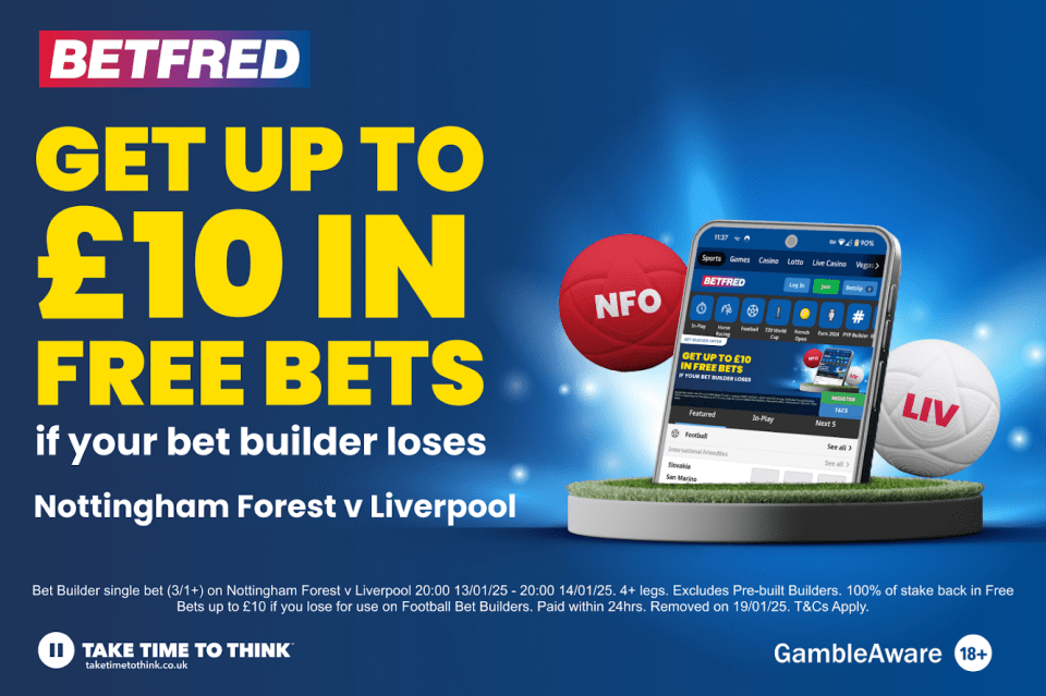 You are currently viewing Nottingham Forest v Liverpool betting offer: Get your money back if your bet builder loses with Betfred