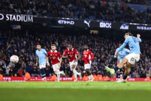 Read more about the article Jack Grealish scores first Man City goal since 2023 as club record 92-year first in FA Cup demolition over Salford City