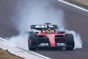 Read more about the article Lewis Hamilton hits barrier in Ferrari testing crash as repairs needed