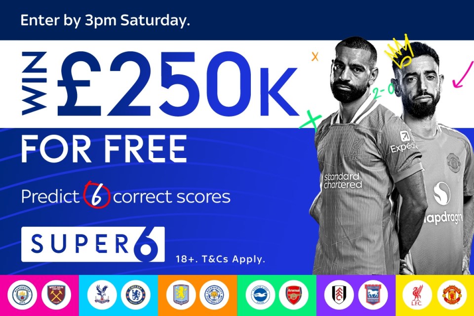 You are currently viewing Super 6: Win £250,000 this weekend with free-to-play predictor game