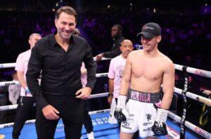 Read more about the article ‘Like Gennady Golovkin’ – Eddie Hearn left in fits of excitement after brother of ex-world champion scores stunning first round KO