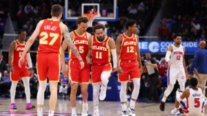 Read more about the article Watch Trae Young’s step-back game-winner to beat Pistons