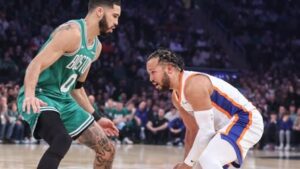 Read more about the article Knicks unable to slow down Jayson Tatum in 131-104 loss to Celtics