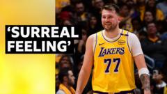 Read more about the article ‘I was a little nervous’ – Doncic on ‘amazing’ Lakers debut