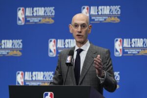 Read more about the article Adam Silver says Hornets haven’t filed a formal protest over rescinded Lakers trade