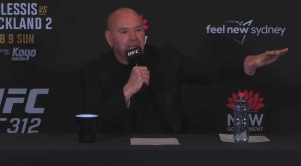 You are currently viewing Dana White launches into scathing X-rated rant about the Australian media after UFC 312