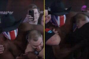 Read more about the article Derek Chisora puts Otto Wallin in a headlock during tense weigh-in as security pull boxers apart