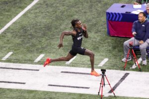 Read more about the article ‘Going to break it’ – NFL prospect boldly vows to smash Chiefs speedster’s breathtaking combine record